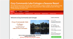 Desktop Screenshot of cozycommandalakecottages.net