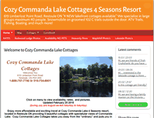 Tablet Screenshot of cozycommandalakecottages.net